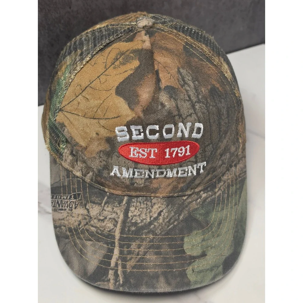 Head‎ To Toe Mens Camo Second Amendment Est 1791 Trucker Hat Adjustable Cap